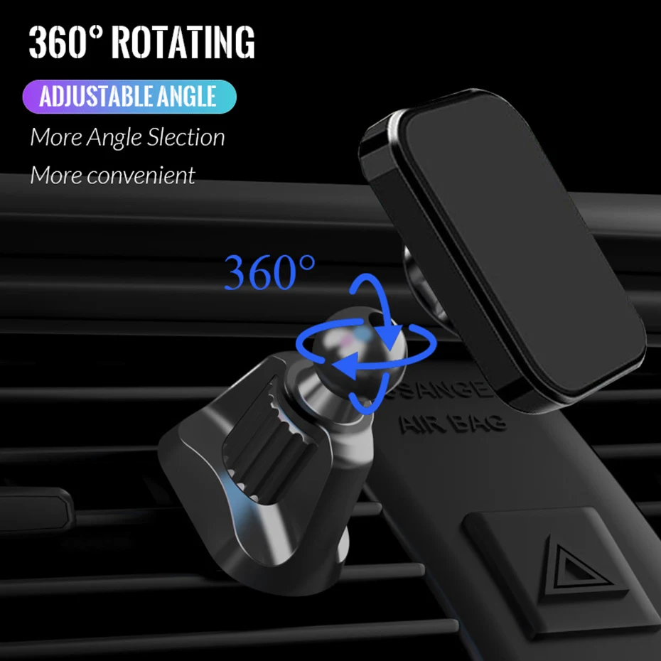 360 Degree Car Magnet Mobile Phone Holder For iPhone GPS Smartphone Car Phone Holder Mount Stand Support Xiaomi mobile phone holder for car