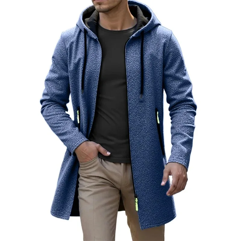 Animal Game Outdoor Men's Hoodies Sweatshirts Long Jackets for Men Zipper Hooded Oversize Winter Top Work Coat Black Streetwear