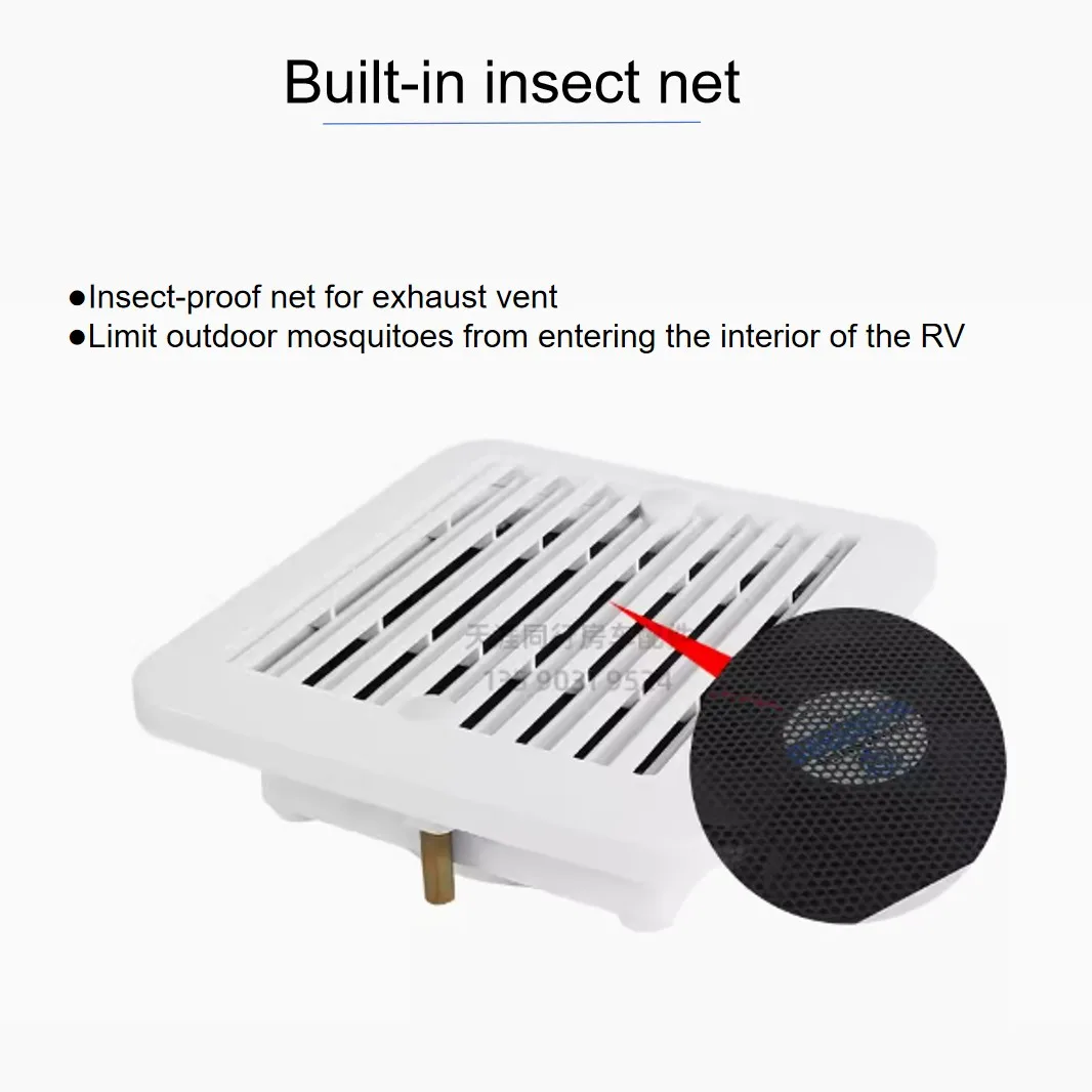 12V 8W White Fridge Vent with Fan for RV Trailer Caravan Side Air Silence Exhaust Automobile Accessories Car Styling Camper rv ventilation fan,fridge vent grille