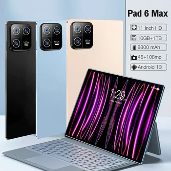 샤오미 미 태블릿 PC, 글로벌 5G 듀얼 SIM 카드, Mi Pad 6 Max 16G + 1TB, 안드로이드 13 PC 태블릿, 11.0 인치, 8800mAh 태블릿, 정품 신제품