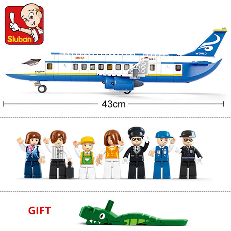 463Pcs City Airport Airbus Aircraft Airplane Plane Brinquedos Avion Model Building Blocks Bricks Educational Toys for Children 2