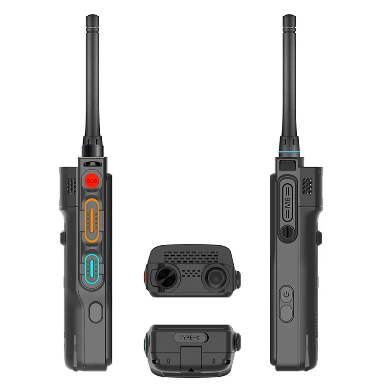 4W DMR/Analog Dual Mode Walkie Talkie 2.41" Touch Screen 3GB+32GB IP68 Rugged Smartphone UNIWA P6 Android 9 2500mAh PTT SOS NFC