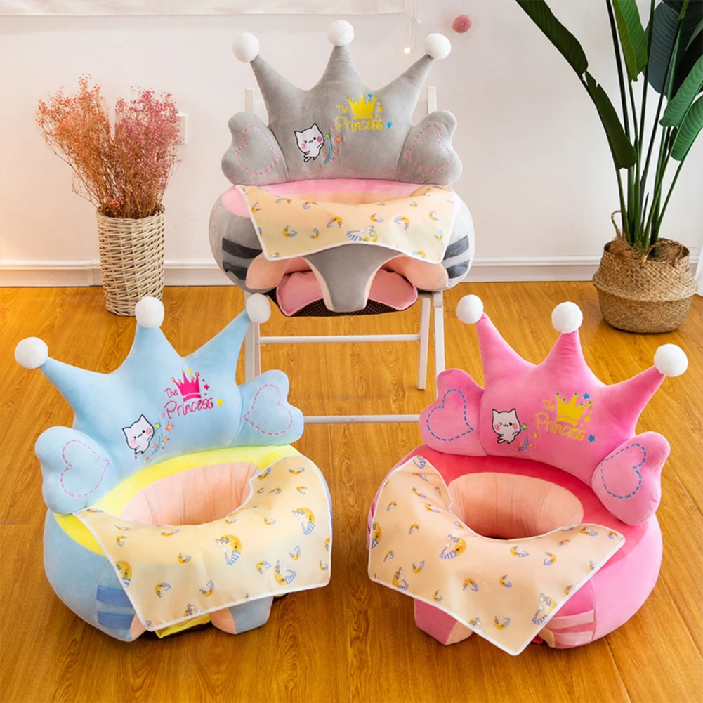 Cute Cartoon Baby Sofa Cover Learning to Sit Seat Feeding Chair Case Kids Baby Sofa Skin Infant Baby Seat Sofa Without Cotton