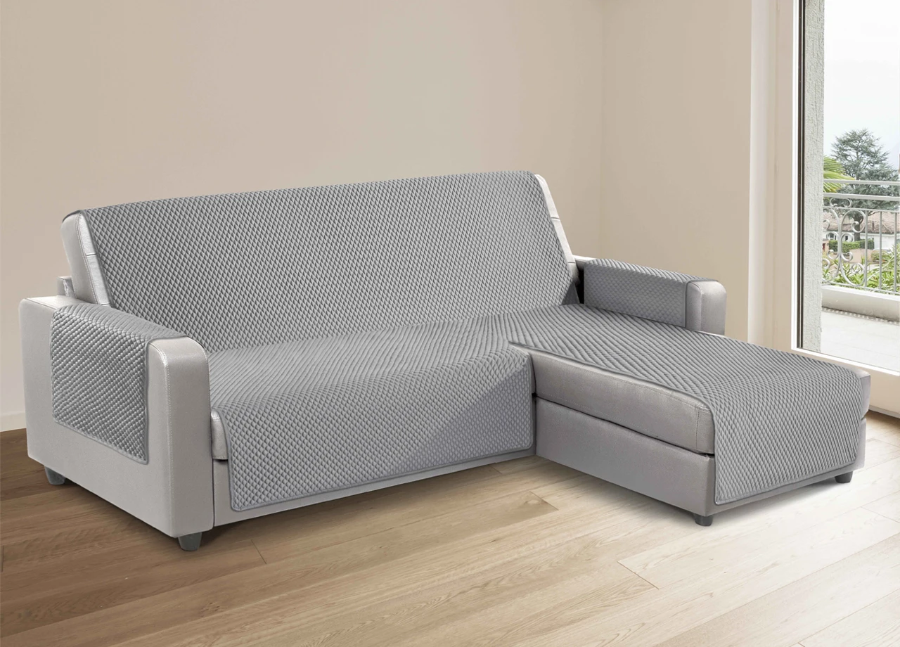Sofa covers for sofas with Peninsula left SIDE model Sphere gray 190 cm Gray