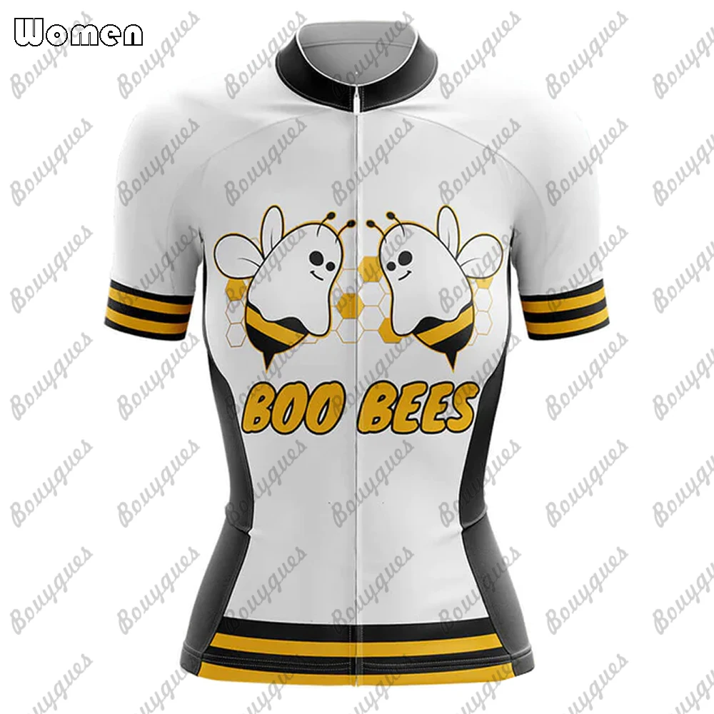 Bees Summer Premium Cycling Jersey Set Breathable Team Racing Sport Bicycle Jersey Women Cycling Clothing Short Bike