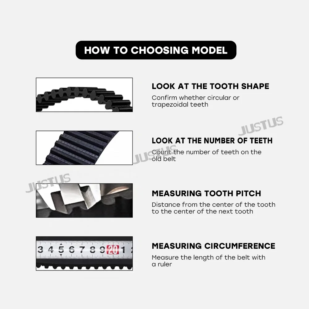 HTD 8M 고무 타이밍 벨트 고토크 동기 벨트 둘레 1728mm-1976mm 폭 옵션 15/20/25/30/40/50mm