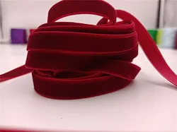 Luxurious Red Purple Velvet Ribbon for Gift Wrapping and Decorations (Dark red v070)