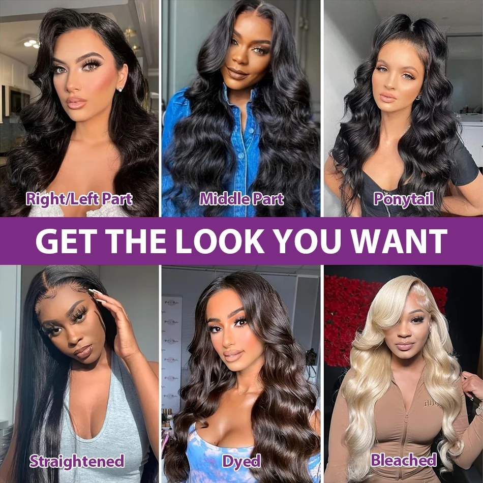 Golden HD 13x6 250% Lace Frontal Body Wave Human Hair Wigs 30 40 Inch Brazilian 5x5 Glueless Ready To Wear 13X4 Lace Front Wig 6