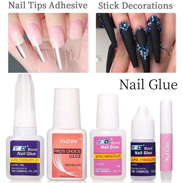 Pegamento de uñas para puntas de uñas acrílicas, decoración de uñas  profesional de secado rápido, Gel de puntas de uñas falsas súper adhesivo  para extensión de manicura - AliExpress