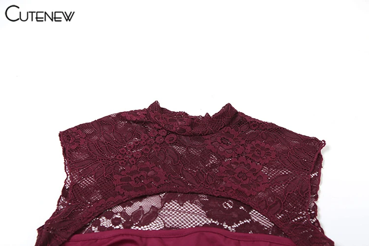 Chalecos de retazos de encaje para mujer, moda sexy, ahuecados, cuello redondo, Jacquard, transparentes, ajustados, elegantes, ropa de calle salvaje, tanques para mujer