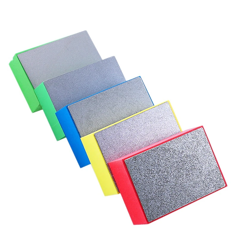 

Big Deal 5 Pcs Polishing Block, Diamond Grinding Block Hand Polishing Pad For Sanding Concrete Glass Stone Granite Marble