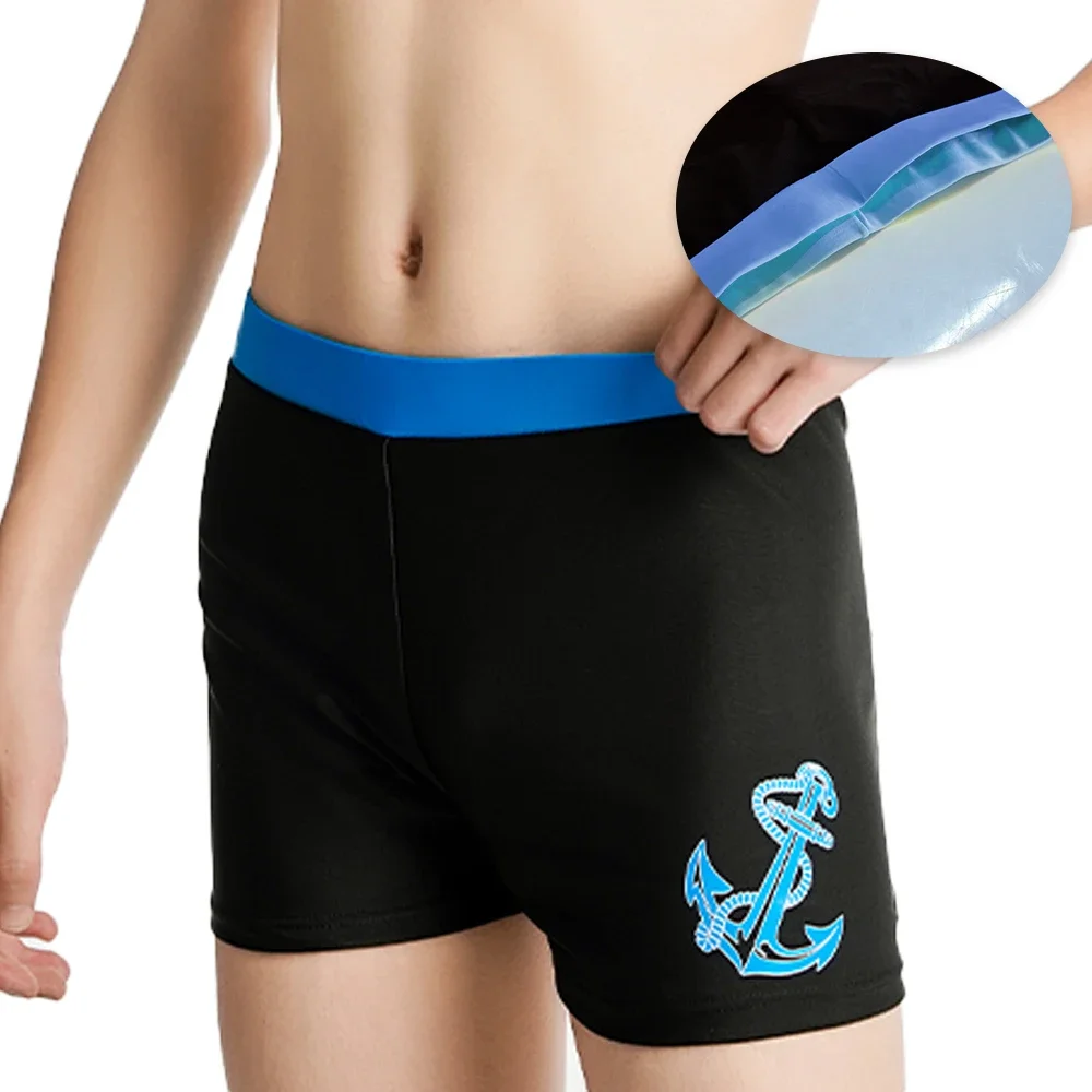 Boys Swim Trunks Toddler Swim Shorts Quick Drying Swimming Boxer Briefs Cute Cartoon Print Children's Swimwear Kids Swimsuit 3