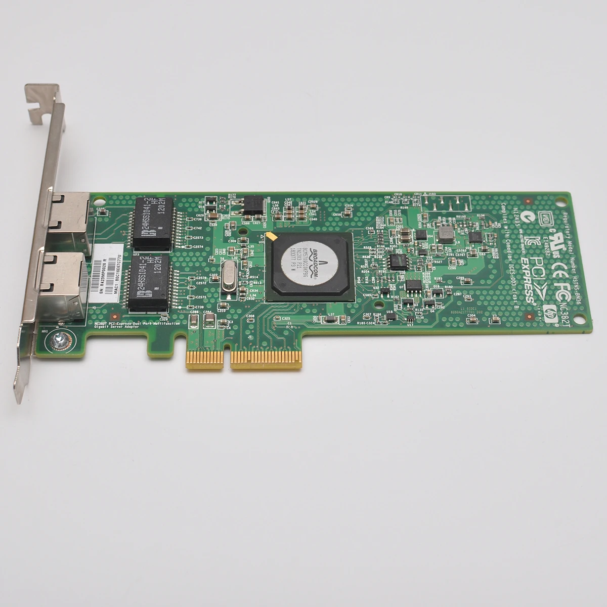 DELL Broadcom bcm5709C 칩용 기존 BCM5709 NC382T 2 포트 기가비트 네트워크 카드 458491 -001 453055 -001 PCI-E X4 X8 X16