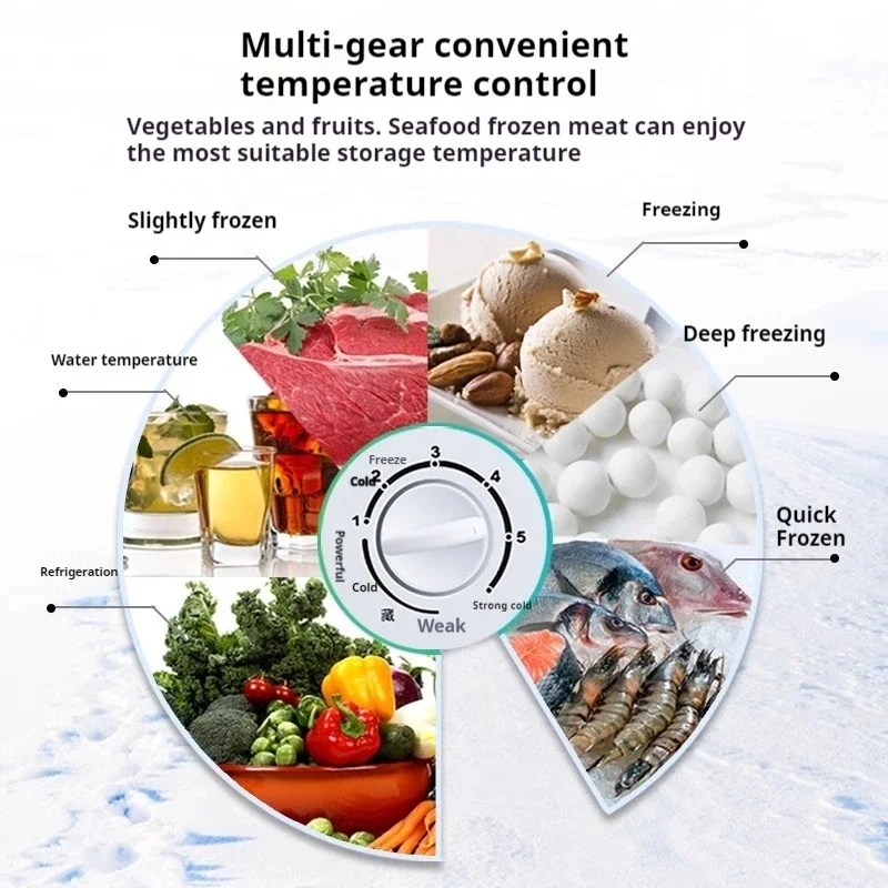 SD/SC-129L Commercial Freezer Household Small Ice Cream Cabinet Kitchen Refrigerator Freezer.
