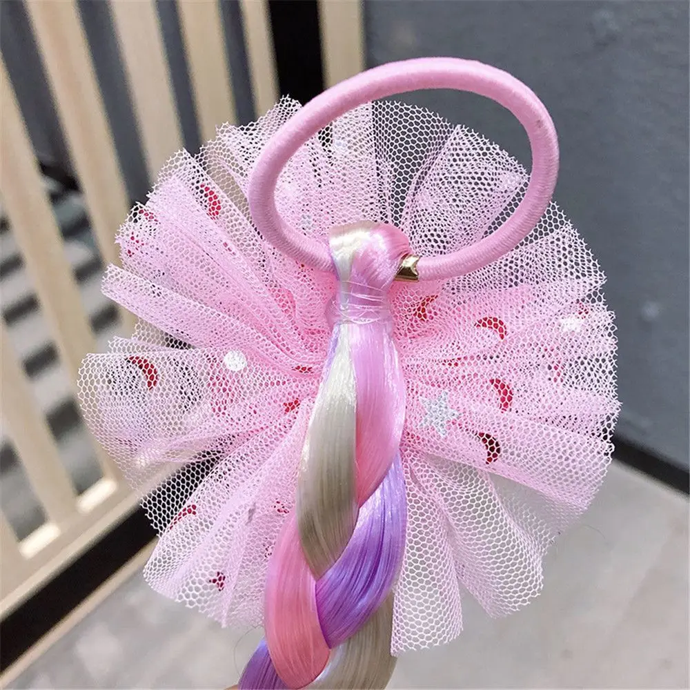 Girls Rainbow Hair Bow Extensions
