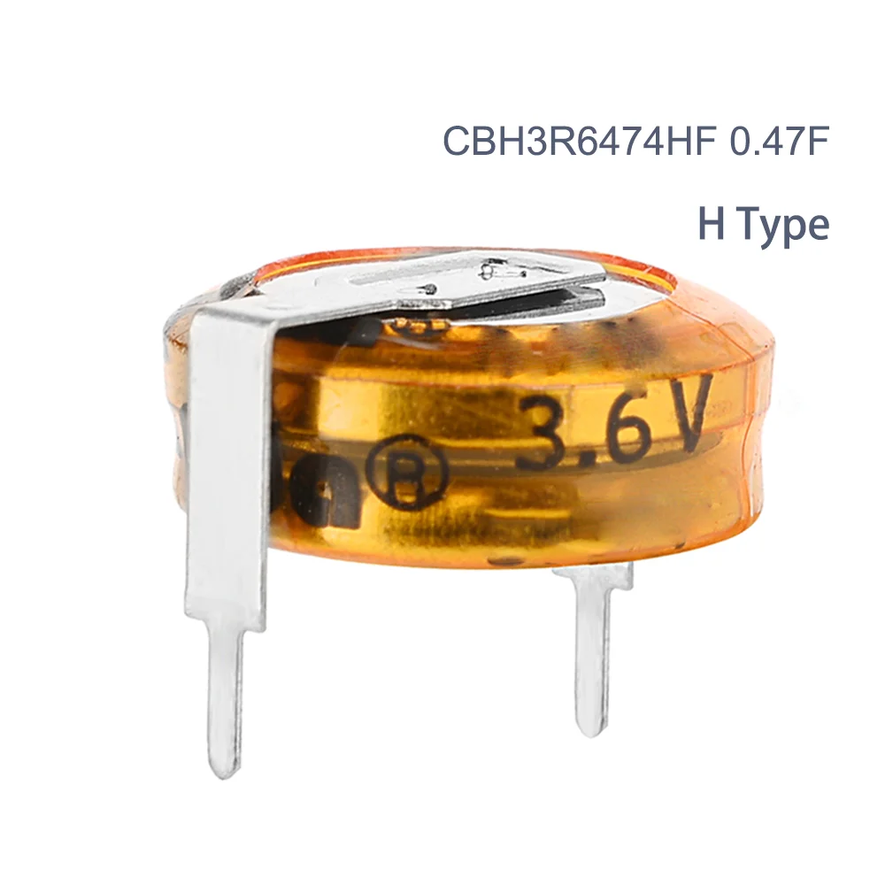 Super Condensatori Cbh Ultra Condensatore Cda 3.6V 0.47F Cbh3R6474Hf C-Type H-Type Button Type Supercondensatori Farrah