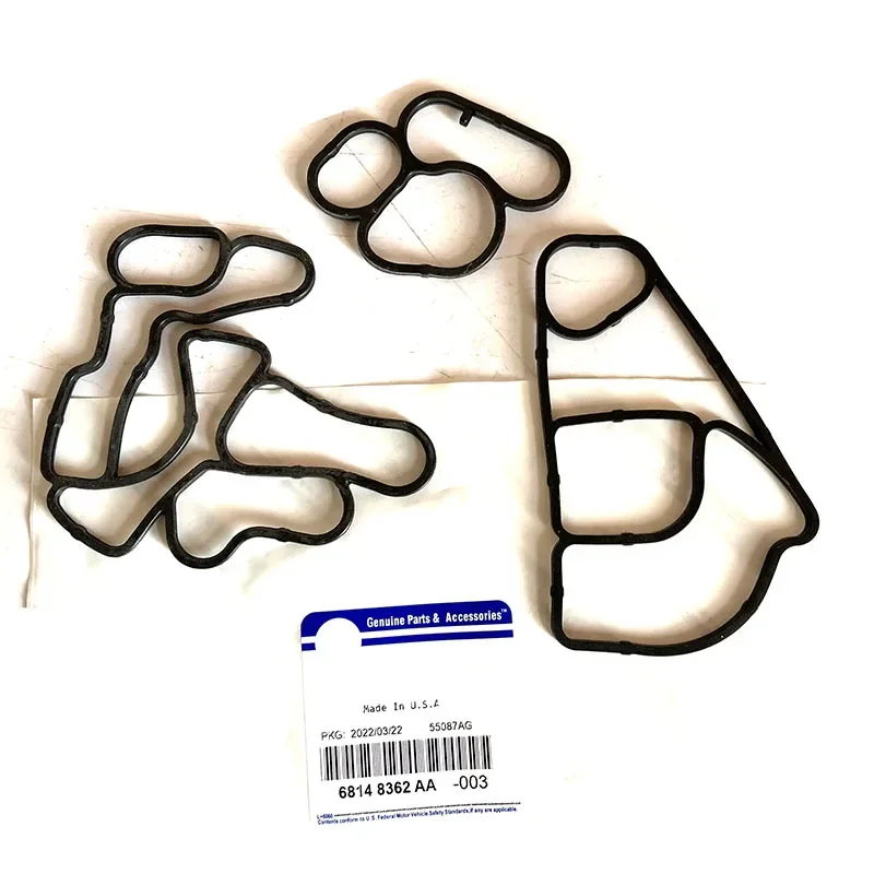 NBJKATO Engine Oil Cooler Gasket Kits 3PCS Set for Jeep Grand Cherokee 3.0 CRD 2011 -