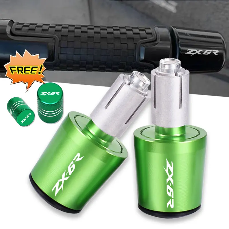 

For KAWASAKI ZX6R ZX-6R ZX636 2007 2008 2009-2018 2019 2020 2021 Motorcycle CNC Handlebar Grips Cap End handle Plugs Accessories