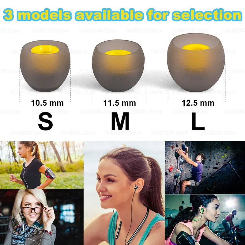 Two-Tone Silicone Earphone Tips – In-Ear Comfort Accessories