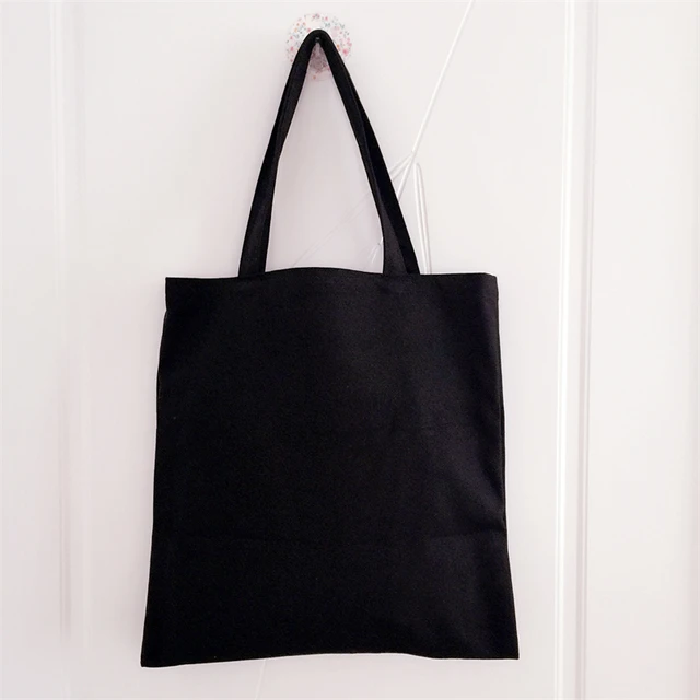 Portable Foldable Canvas Shopping Bags Women EcoFriendly Grocery Bags Pocket Tote Shoulder