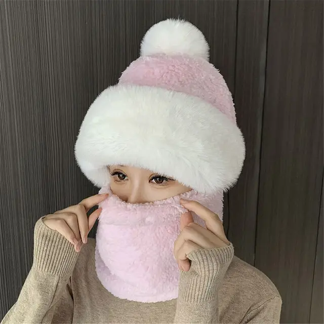 Prepare-se para o Inverno com o Conjunto de Cachecol e Gorro Feminino Peludo 6 Conjunto de Cachecol e Gorro Feminino Peludo