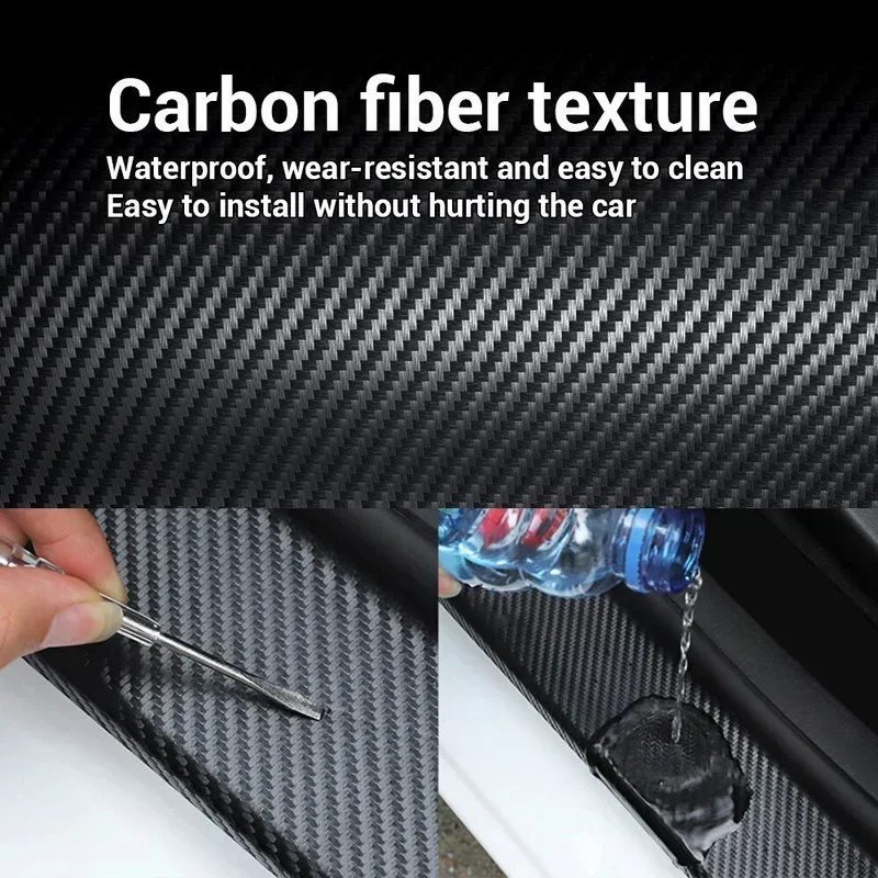 Threshold Bar Anti-step Sticker General Door Pedal Carbon Fiber Protection Bar Cushion Welcome Pedal Decorative Film
