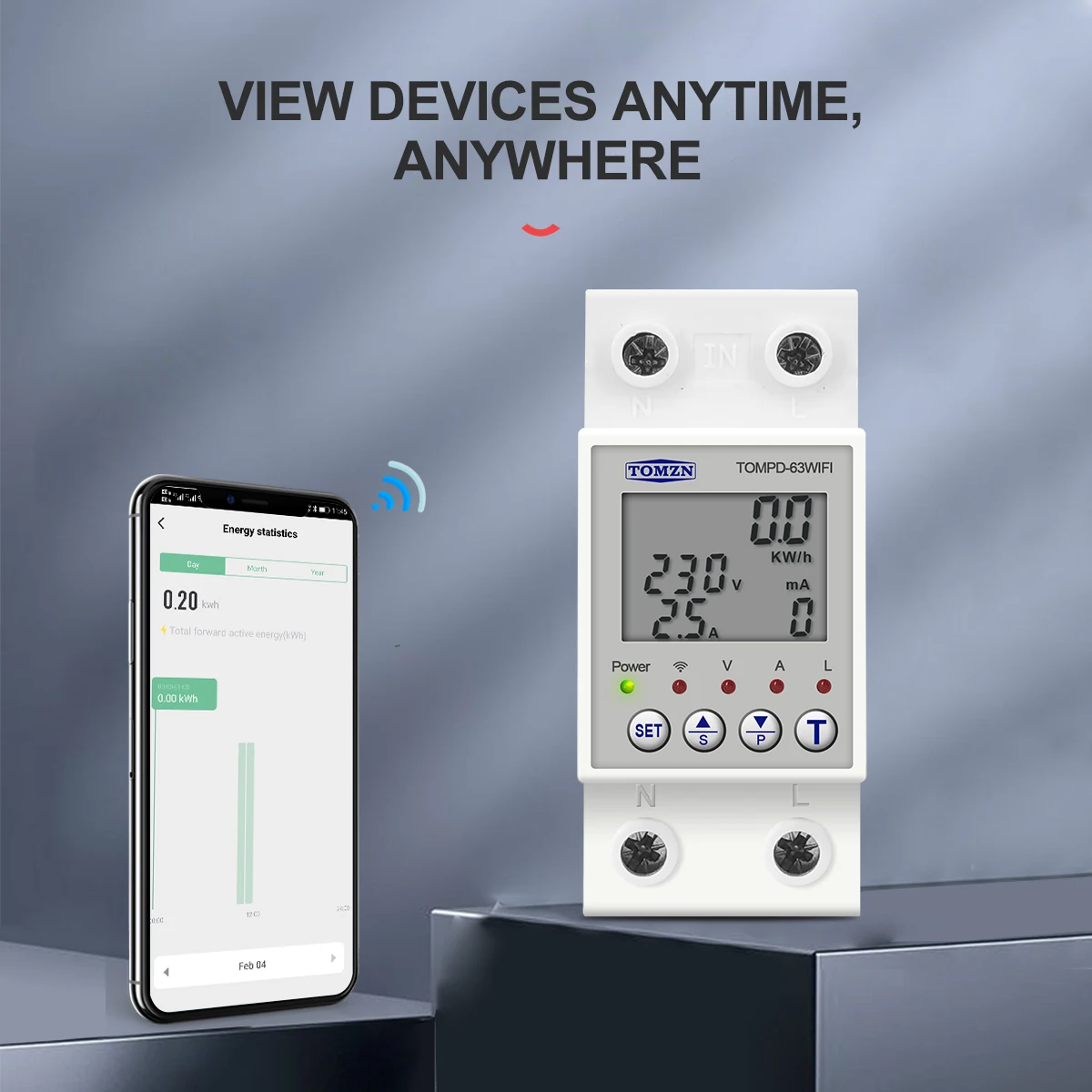 tomzn disjuntor wi fi smart life tuya medidor de 05