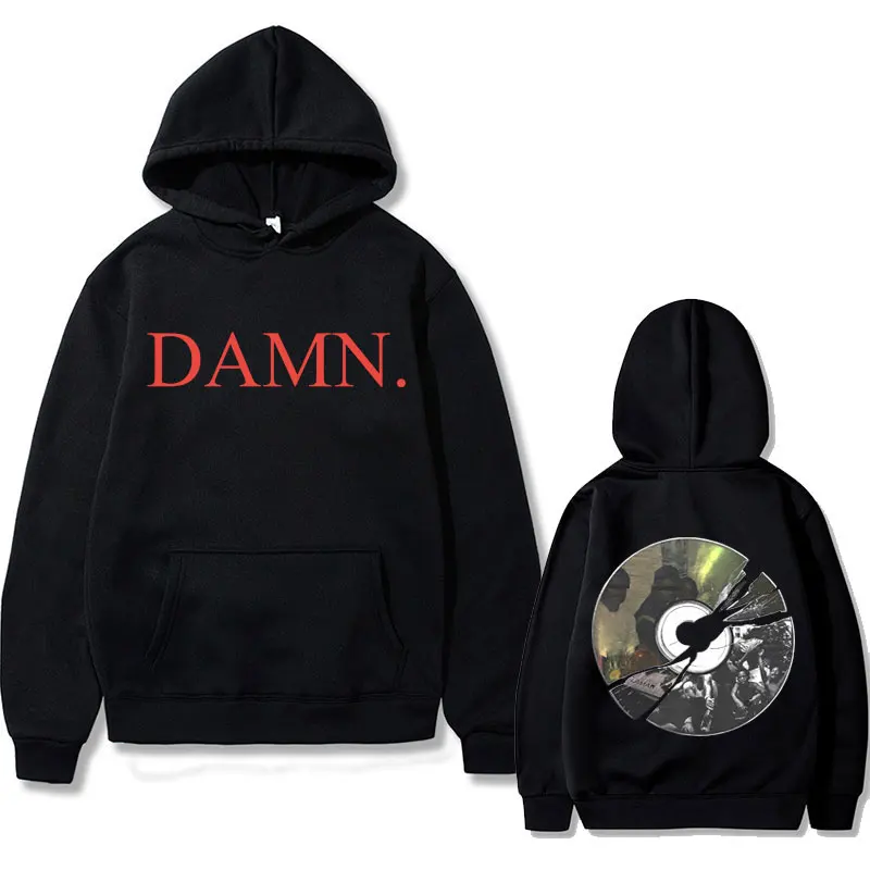 

Rapper Kendrick Lamar DAMN To Pimp A Butterfly Mr. Morale The Big Steppers Album Light Disk Graphic Hoodie Men Hip Hop Hoodies