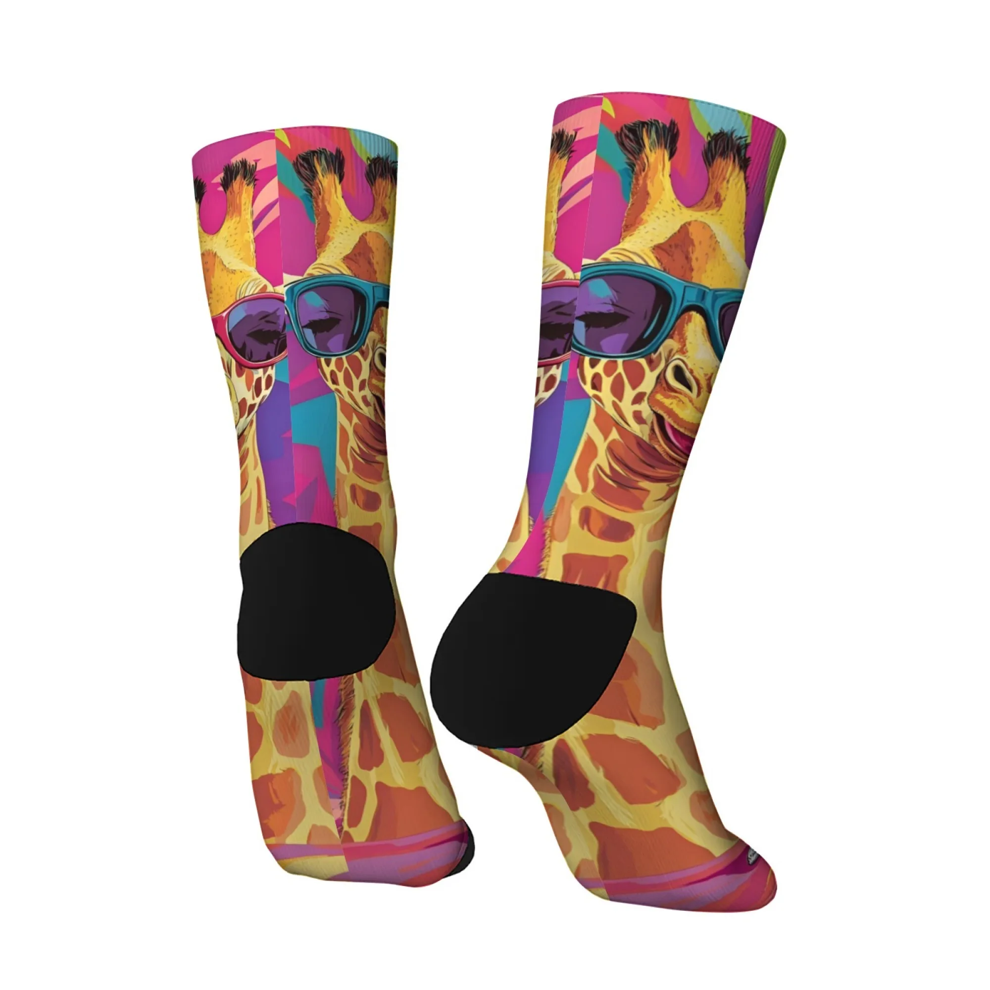Men's Giraffe Print Casual Socks - Comfortable, Breathable, Non-Slip Fashion Accessories