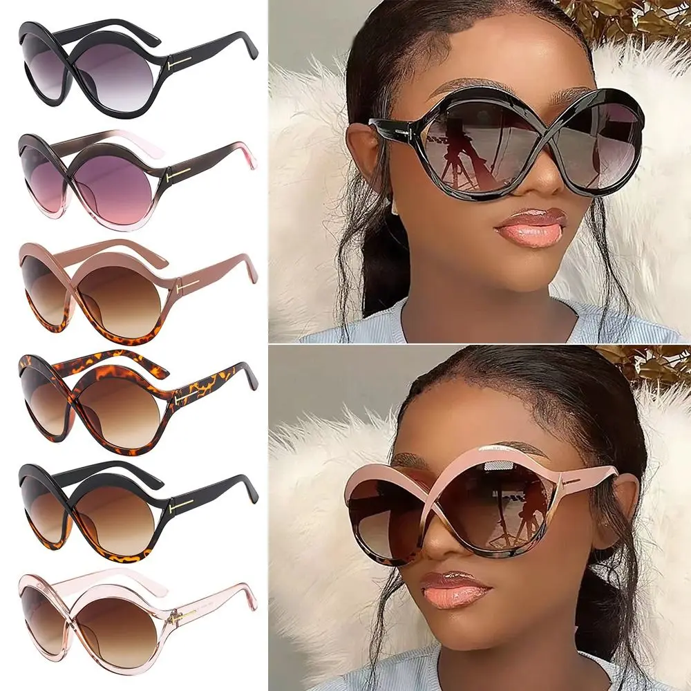 New Fashion Cat Eye Sunglasses for Women Vintage Oversized Hollow