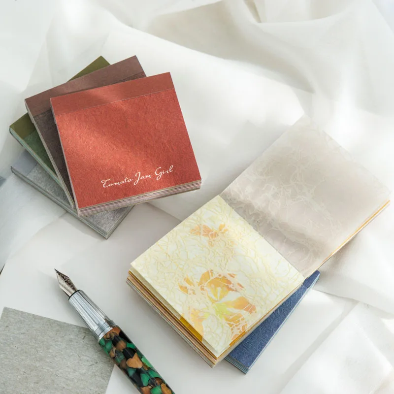 50 pcs Vintage Solid color memo pad DIY Diary Album Journal notebook Decorative Scrapbooking craft paper