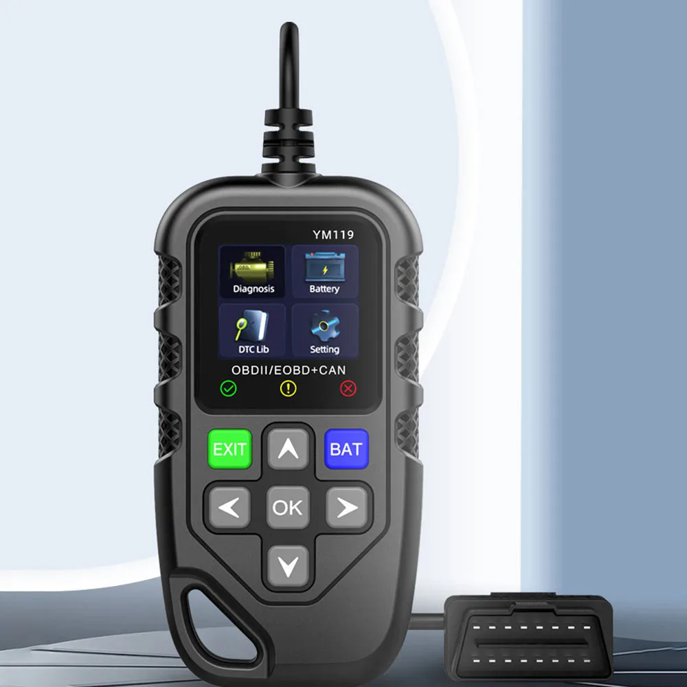 Multi-language OBD2 Code Reader Work for all cars YM119 Car Auto Diagnostic Tool Clear/Erase Codes OBDII Scanner 5
