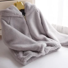 

Rabbit imitation fur winter grass ladies artificial fur hooded soft plus size women jacket red mink faux fur coat,4XL,5xl
