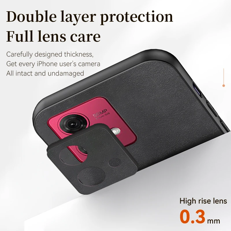 Premium 360° Rotating Sheepskin Leather Phone Case with Holder