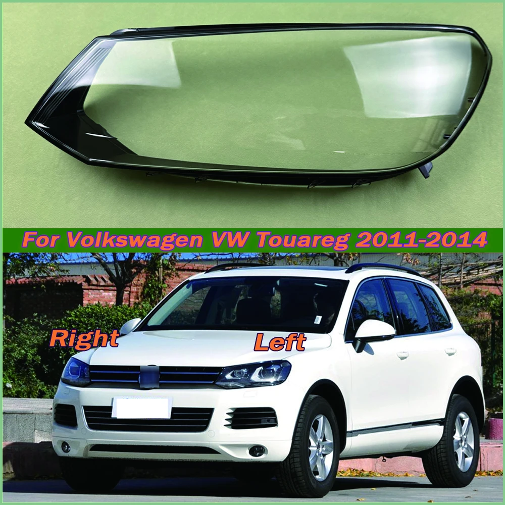 

For Volkswagen VW Touareg 2011-2014 Headlight Cover Shade Headlamp Shell Transparent Lampshade Plexiglass Replace Original Lens