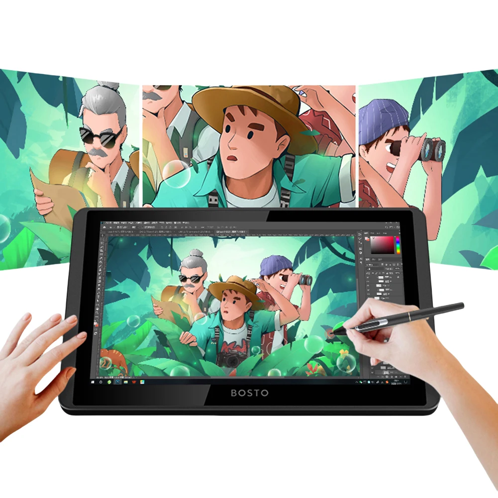 H-IPS LCD 그래픽 드로잉 태블릿 모니터, 1366x768 디스플레이, 8192 압력 레벨 지지대, 윈도우 MacOS, 11.6 인치 크기, 12HD-A