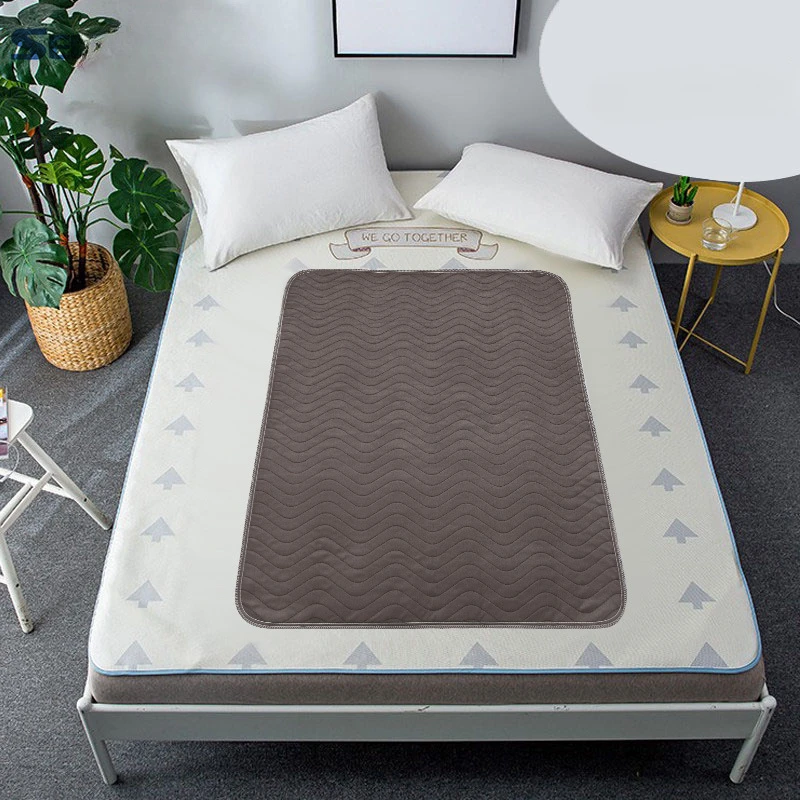 Elderly Absorbent Incontinence Pad-Waterproof Mattress Protector for Bedwetting, Pet Care-Polyester Fleece Bed Pad.