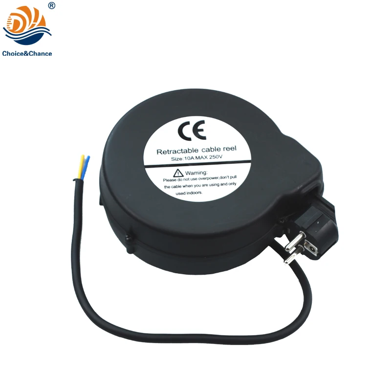 

DYH-1606 VDE Standard 3*1.0mm2 PP Material Cable Reel 4.4 Meters Length Retractable Cable Reel for Hair Dryer