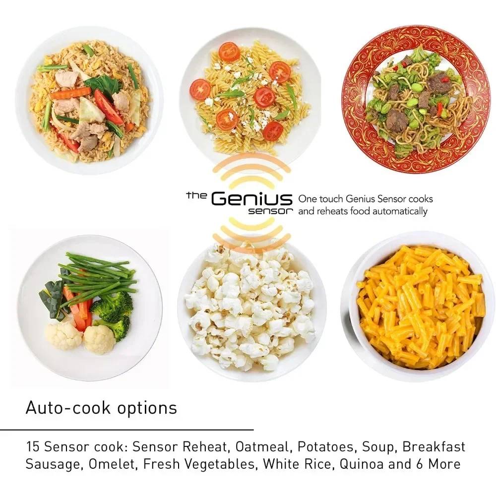 ogy, 1200W, 1.2 cu.ft. Small Genius Sensor One-Touch Cooking, Popcorn Bu 4