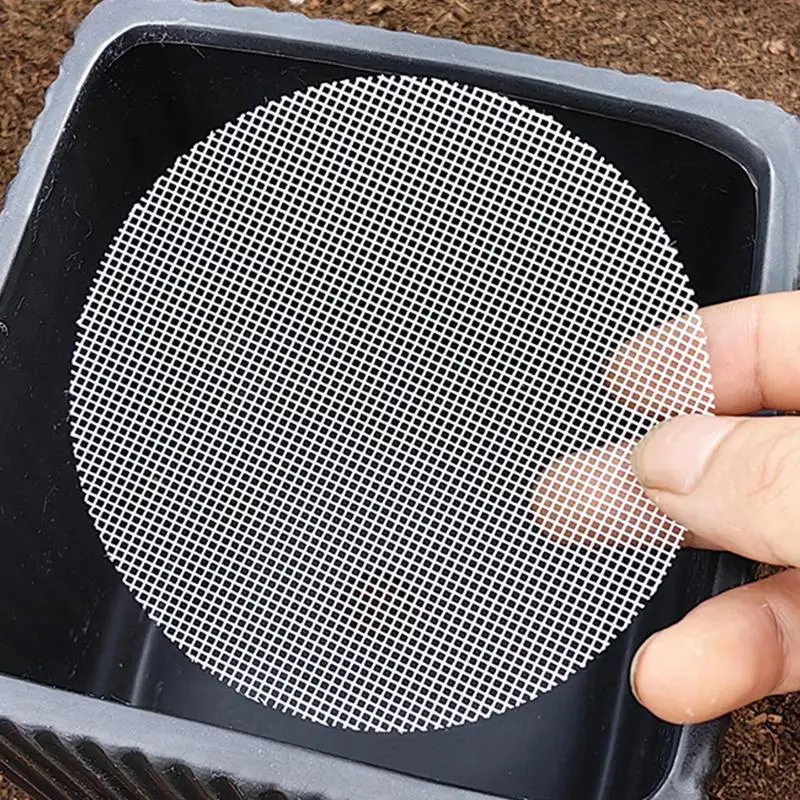 

20 PCS Potting Mat Planter Pots Hole Screens Mesh Pads Anti-Slip Drainage Pads for Pots Bonsai Bottom Grid Mat garden supplies