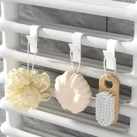 Bathroom Shower Towel Holder Hanger Heated Radiator Rail Hooks Clips Storage Racks Clothes Scarf Hanger Hooks 3