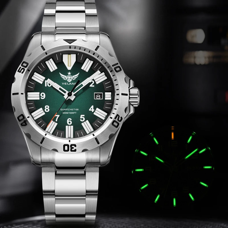 yelang v1036s 42mm men quartz watch luminous 10 years lithium swiss ronda 715 li movement 30atm 300m waterproof military style YELANG V1036S 42mm Men Quartz Watch Luminous 10 Years Lithium swiss RONDA 715-Li Movement 30ATM 300m Waterproof Military Style 6