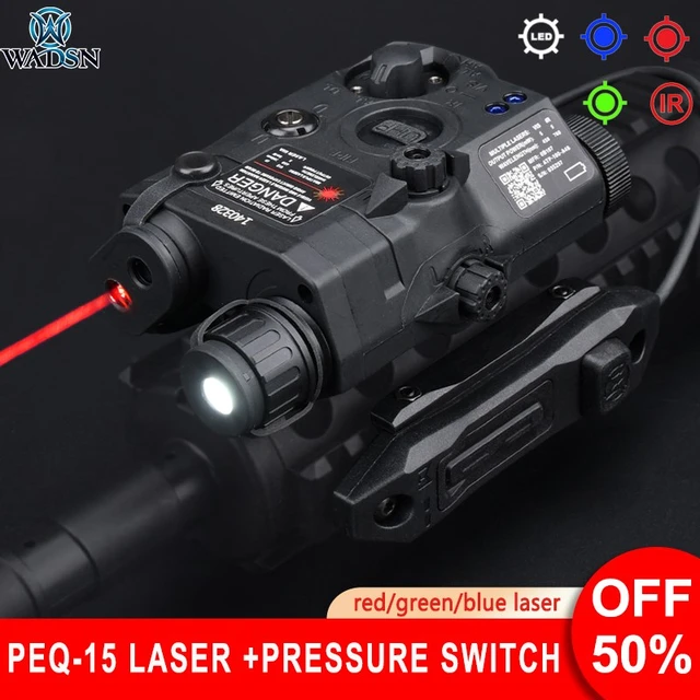 Tactical LA5C PEQ-15 Red Dot Laser Sight Device LED Flashlight IR ATPIAL  Airsoft