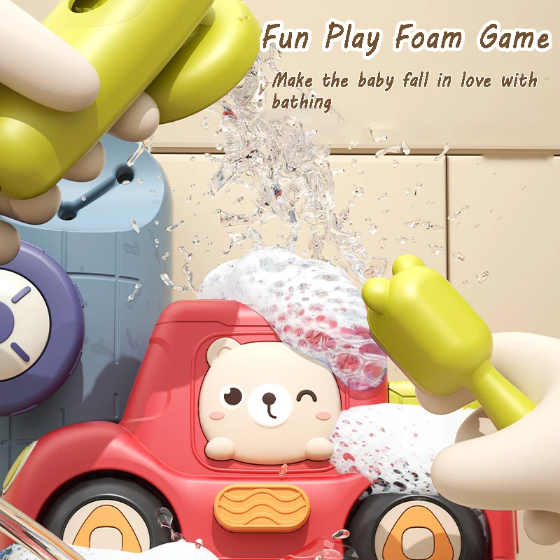 Baby Bath Toys Electric Squirt Bathtub Water Spray Toys Car Pump Adjustable Sprinkler Toddler Bathroom Bathing Play Water Games 2
