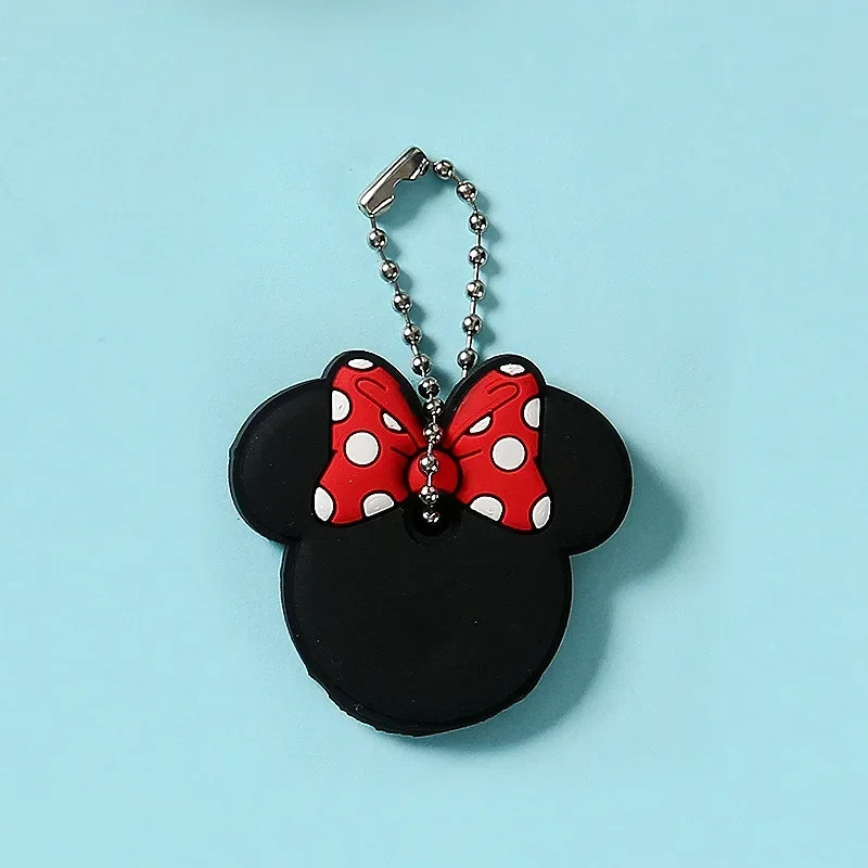 Key Caps Covers Cartoon Cat Minnie Mickey Silicone Stitch Car Disney Ring Holder Women