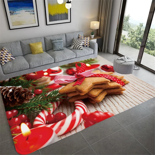 Christmas Kitchen Rugs and Mats Gingerbread Kitchen Decor Non Skid