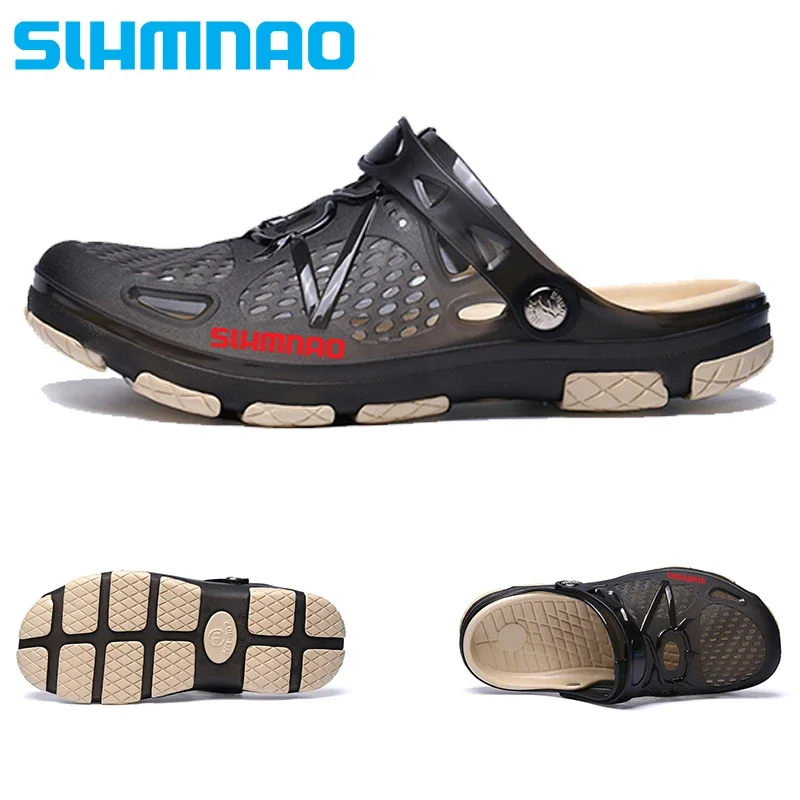 Summer Men's Fishing Slippers, Beach Sandals, Men's Outdoor Breathable Flip Flops, Playing with Water, Men's Summer Shoes 2024