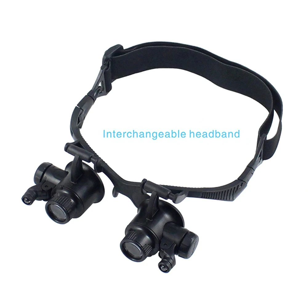 Head Wearing Magnifier Glasses with LED Observation Magnifying Headband