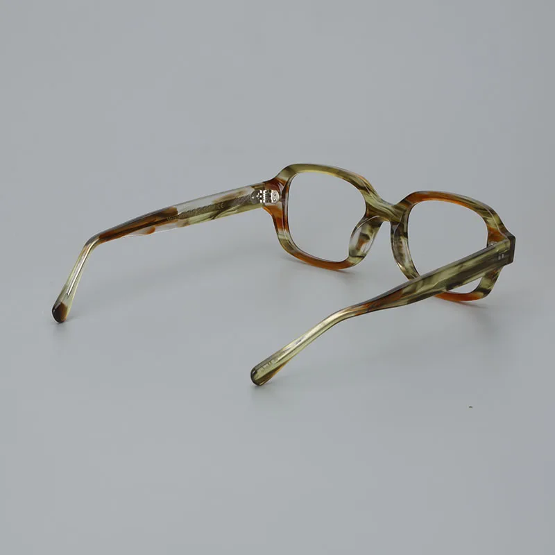 Hewei Unisex Full Rim Rectangle Acetate Eyeglasses 0026 Image 4