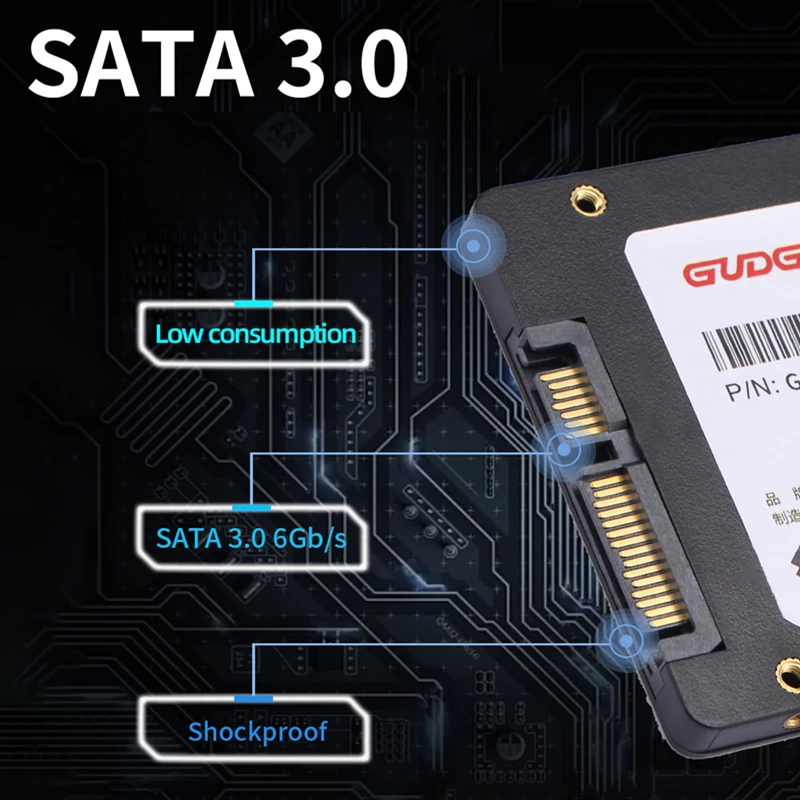Gudga-unidade Interna de Estado Sólido de Alta Velocidade Ssd Sata 4tb 2tb 1tb Polegada 500 Mbps Hdd para Laptop Micro Computador - Imagem 3